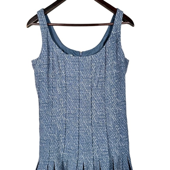 AKRIS PUNTO Pleated Dropped Waist Sleeveless Sheath Dress - Picture 5 of 15